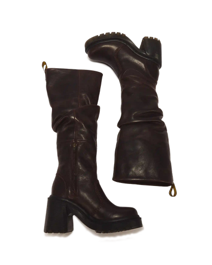 Kasey Kinsley Leather Knee High Heeled Boots