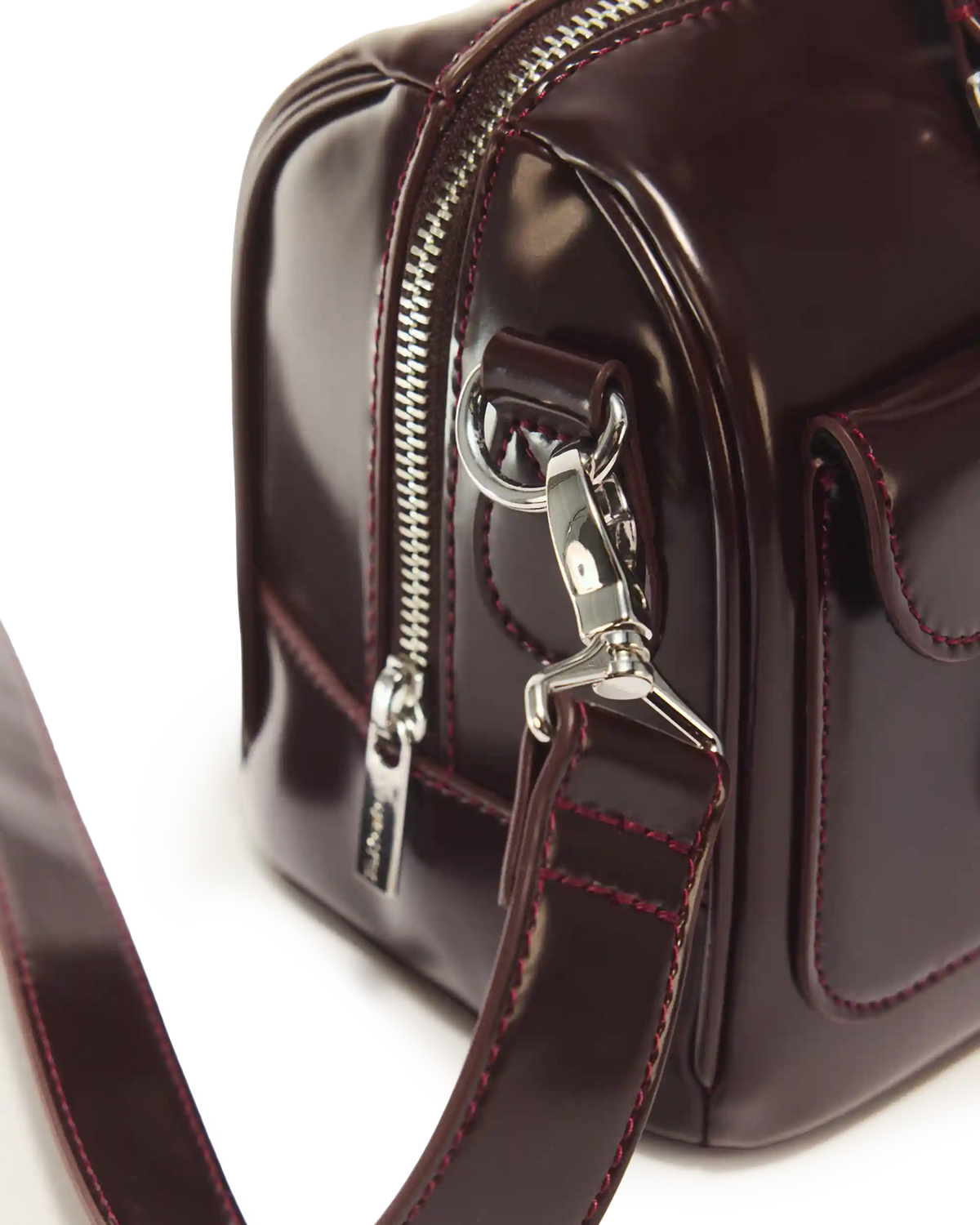 Top Handle Rub Off Leather Bag