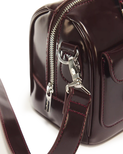 Top Handle Rub Off Leather Bag