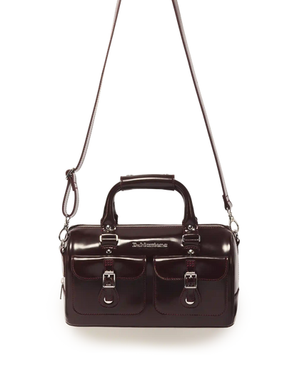 Top Handle Rub Off Leather Bag