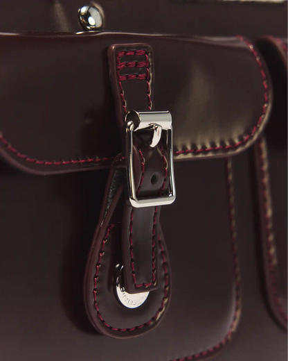 Top Handle Rub Off Leather Bag