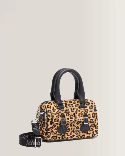 Mini Top Handle Leopard Print Bag