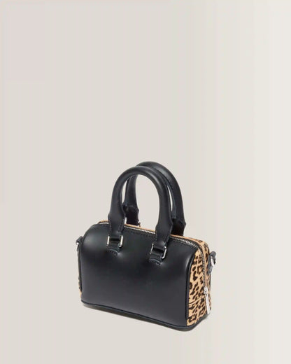 Mini Top Handle Leopard Print Bag