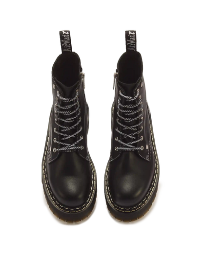 Jadon Monochrome Sendal Leather Platform Boots