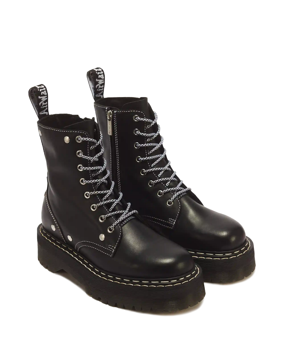 Jadon Monochrome Sendal Leather Platform Boots