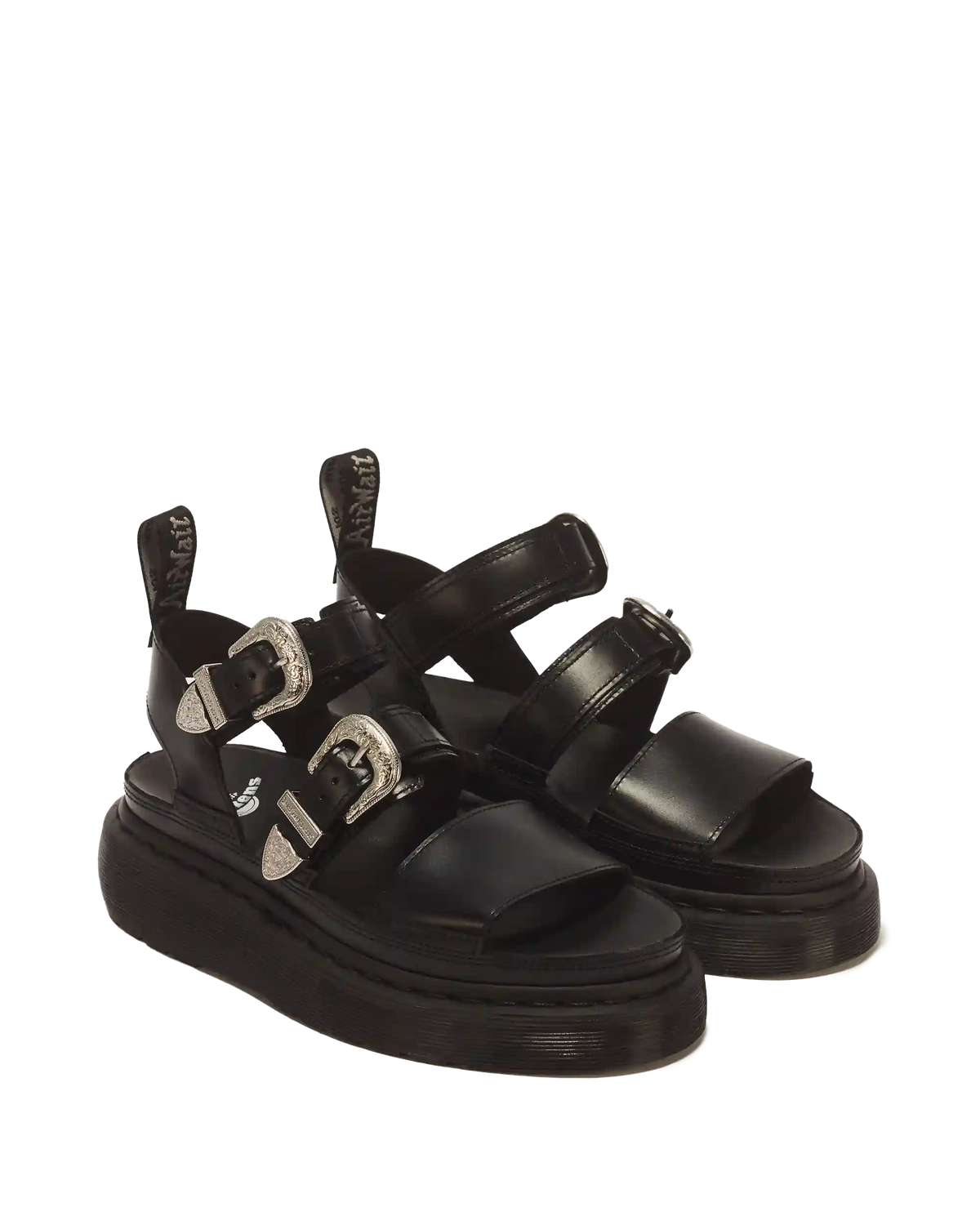Gryphon Quad Leather Gladiator Platform Sandals