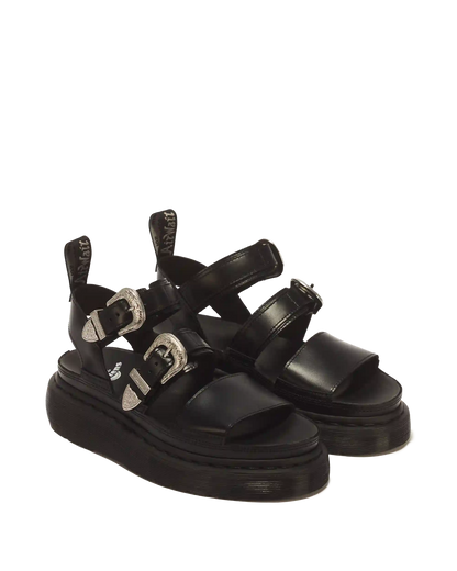 Gryphon Quad Leather Gladiator Platform Sandals