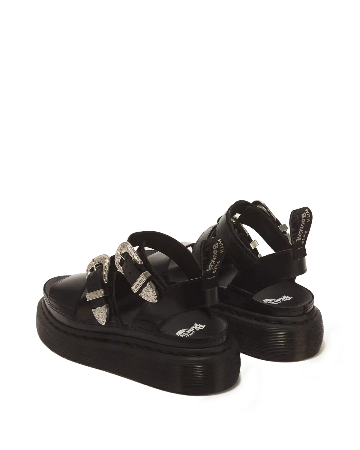 Gryphon Quad Leather Gladiator Platform Sandals