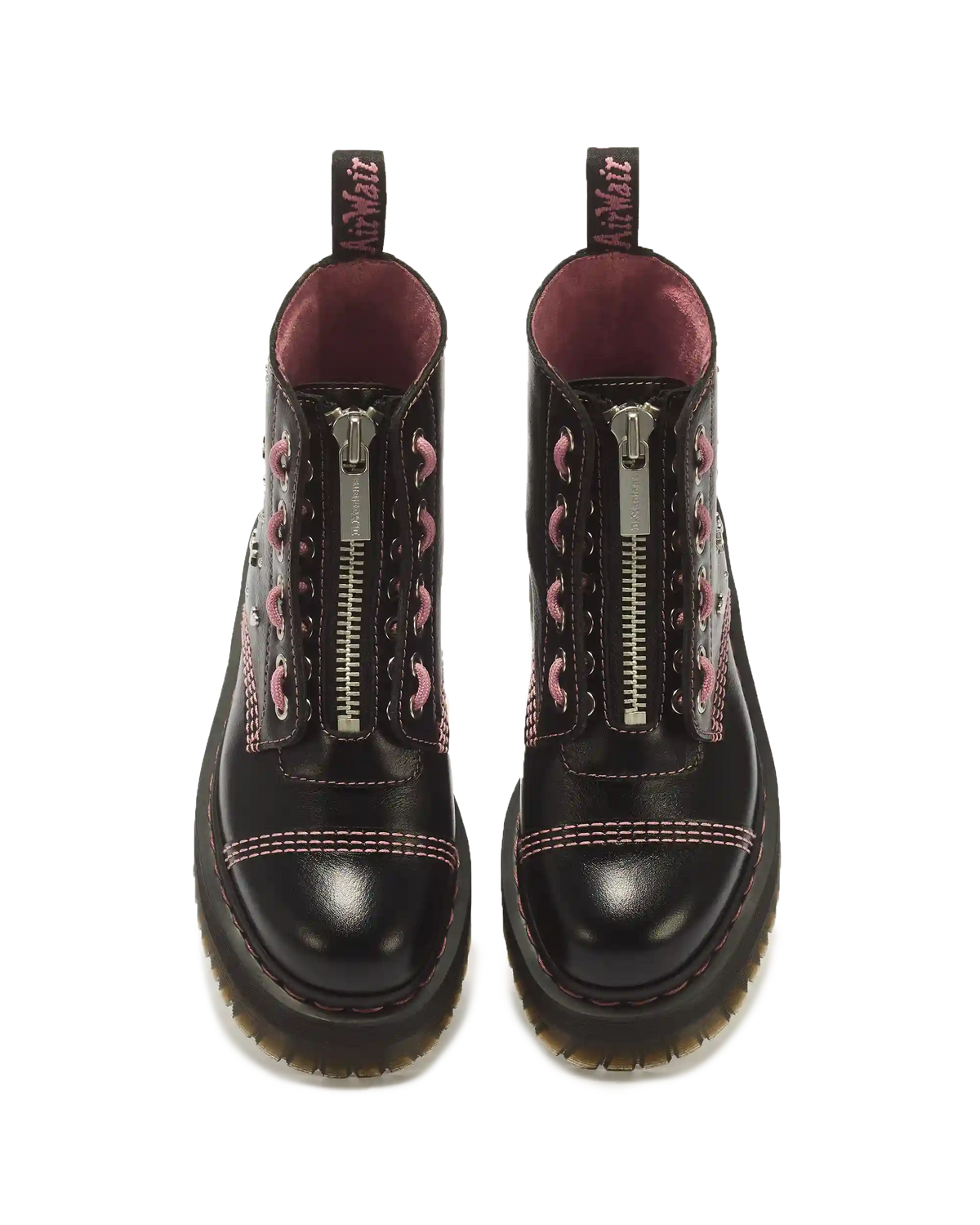 Sinclair Hearts & Stars 8 Eye Leather Platform Boots