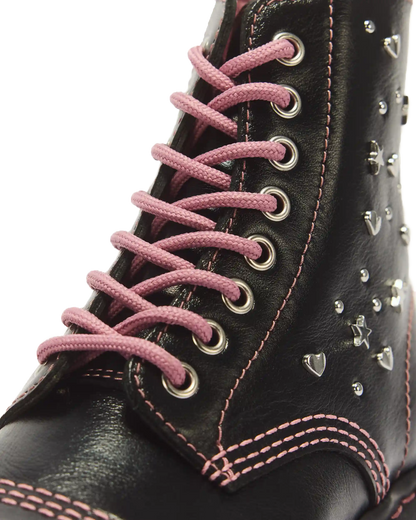 Sinclair Hearts & Stars 8 Eye Leather Platform Boots