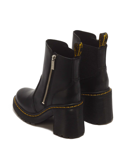 Spence Zip Sendal Leather Heeled Boots