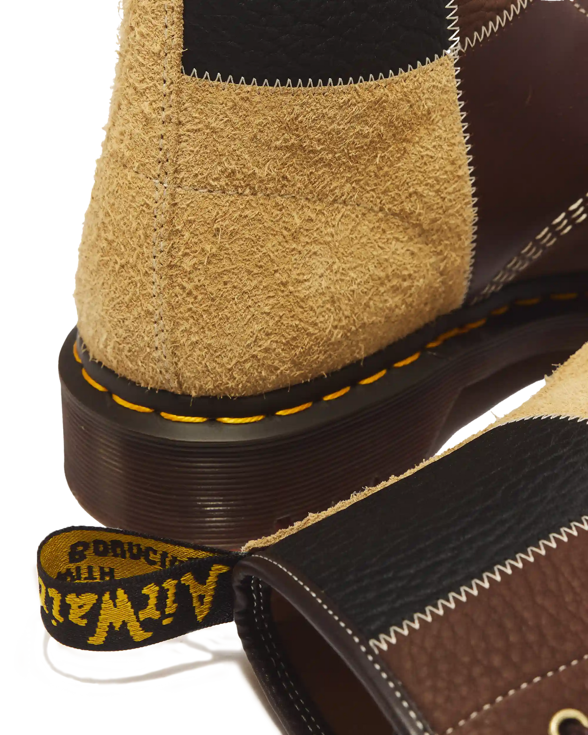 1460 Patchwork 8 Eye Leather & Nubuck Lace Up Boots