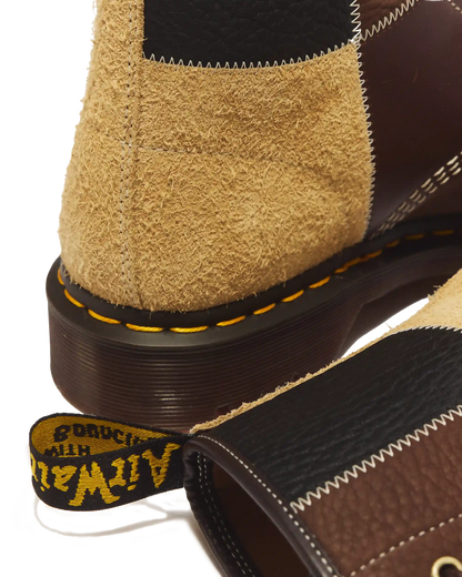 1460 Patchwork 8 Eye Leather & Nubuck Lace Up Boots