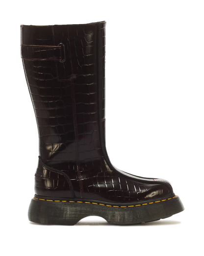 Buzz Hi Croc Emboss Leather Boots