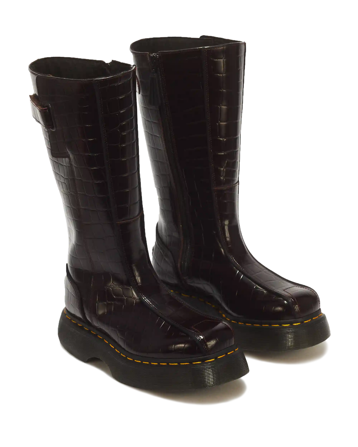 Buzz Hi Croc Emboss Leather Boots