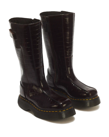 Buzz Hi Croc Emboss Leather Boots