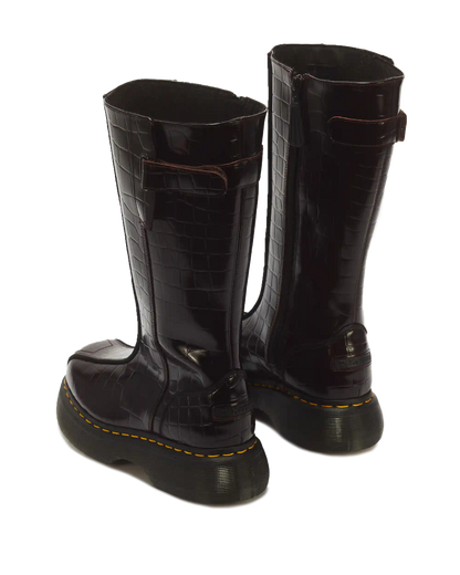Buzz Hi Croc Emboss Leather Boots
