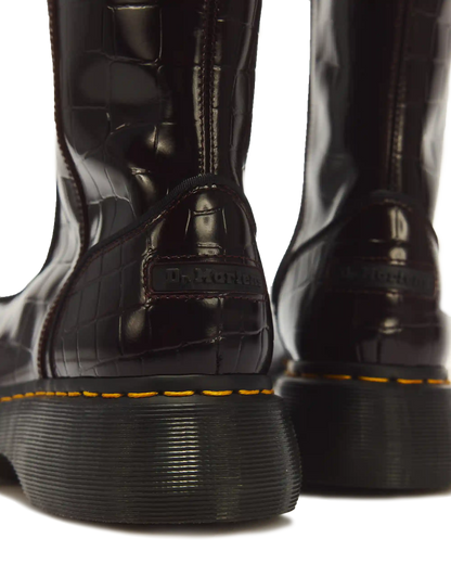 Buzz Hi Croc Emboss Leather Boots