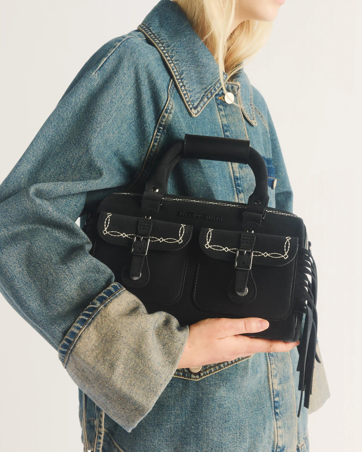 Top Handle Desert Rodeo Leather & Suede Bag