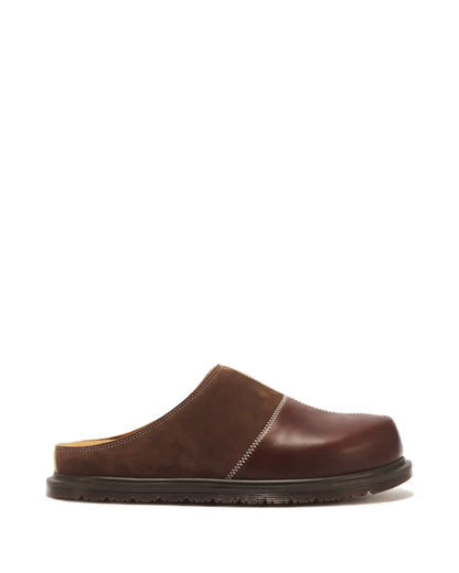 San Patchwork Leather & Nubuck Mules