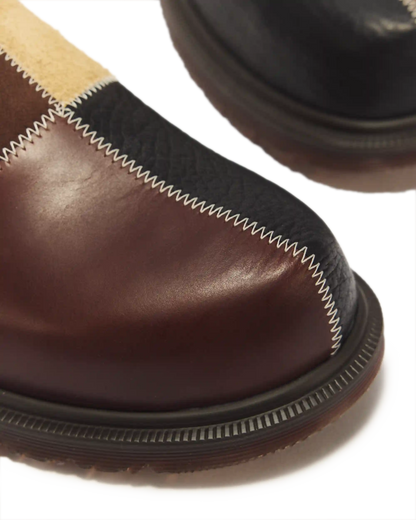 San Patchwork Leather & Nubuck Mules