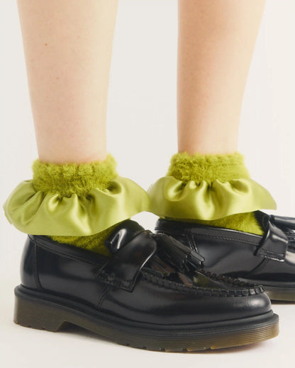 Satin Frill Fluffy Socks