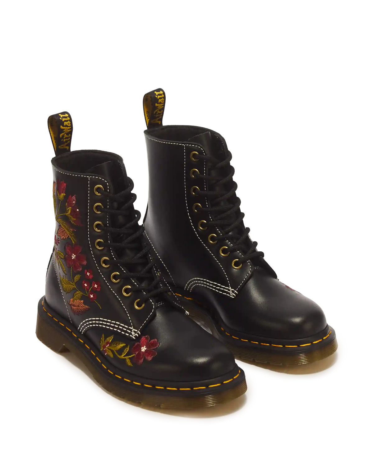 1460 Pascal Floral 8 Eye Wanama Leather Lace Up Boots