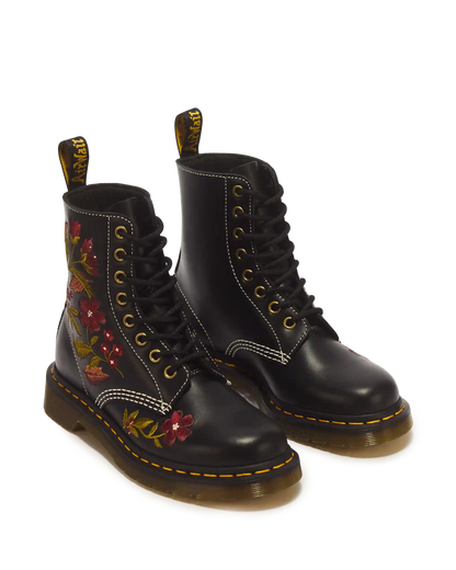 1460 Pascal Floral 8 Eye Wanama Leather Lace Up Boots