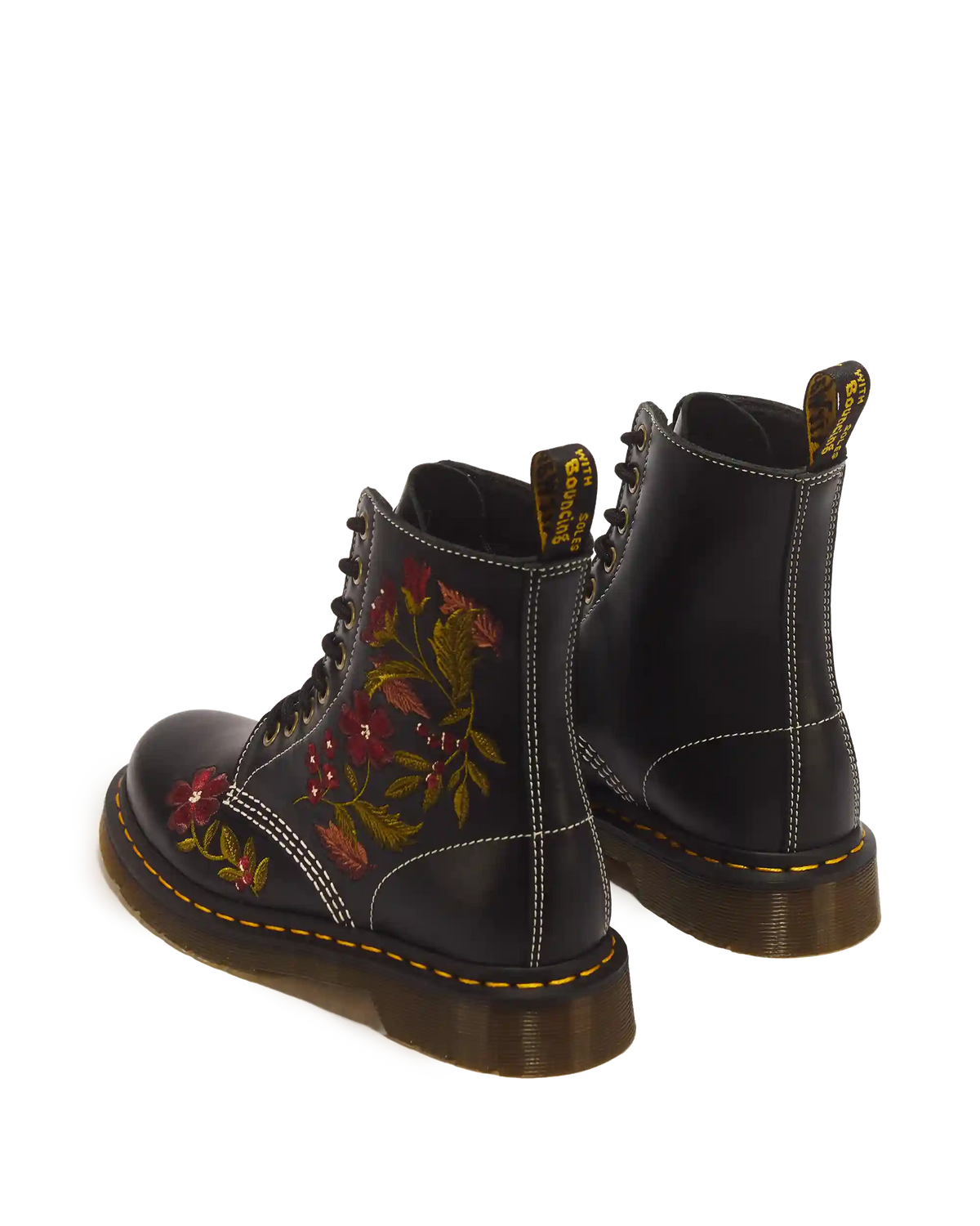1460 Pascal Floral 8 Eye Wanama Leather Lace Up Boots