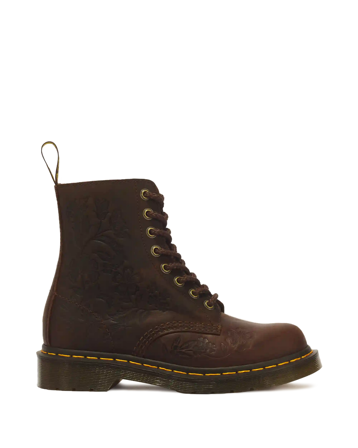 1460 Pascal Deboss Floral 8 Eye Crazy Horse Leather Boots