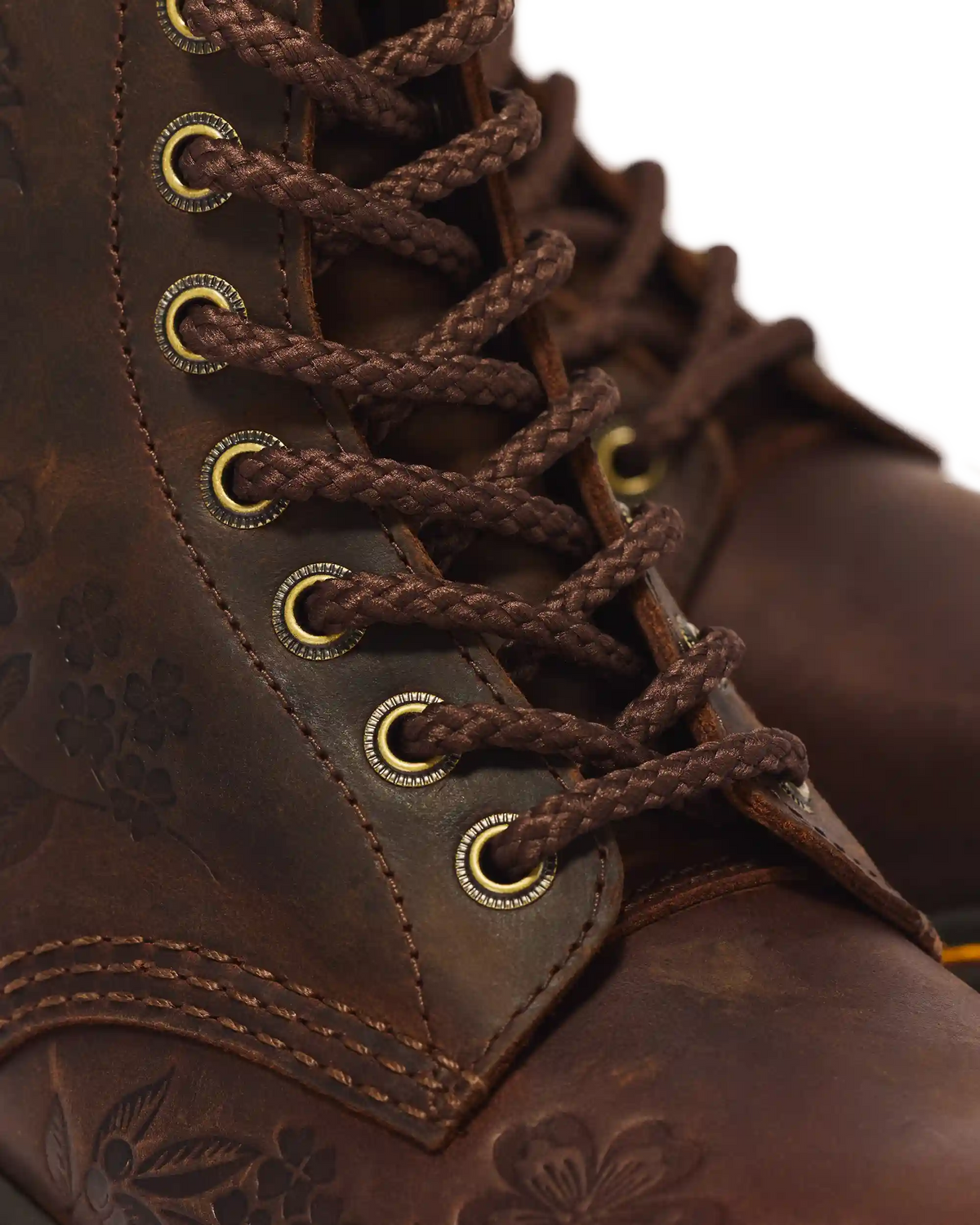 1460 Pascal Deboss Floral 8 Eye Crazy Horse Leather Boots