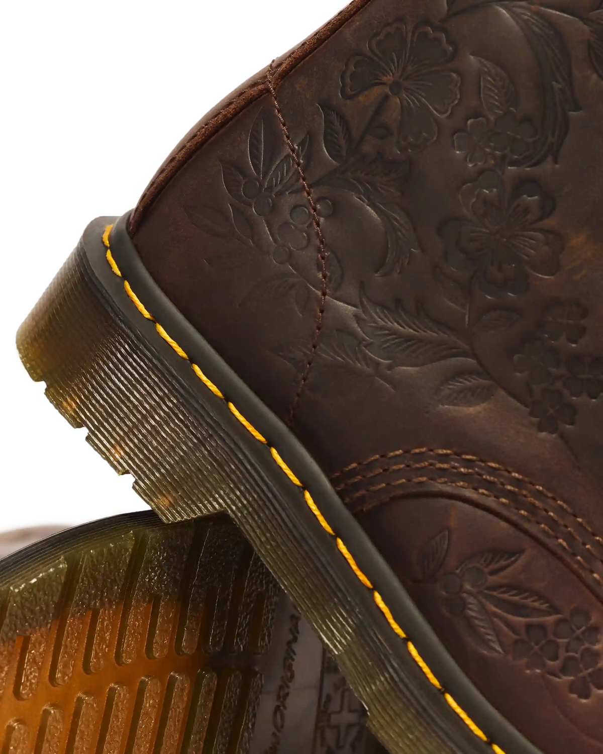 1460 Pascal Deboss Floral 8 Eye Crazy Horse Leather Boots