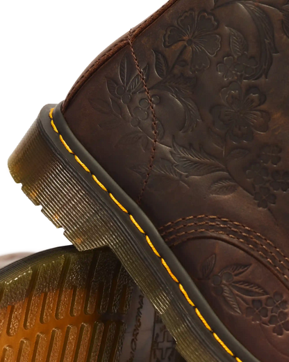 1460 Pascal Deboss Floral 8 Eye Crazy Horse Leather Boots