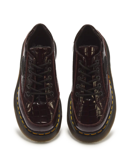 Buzz 5 Eye Croc Emboss Leather Shoes