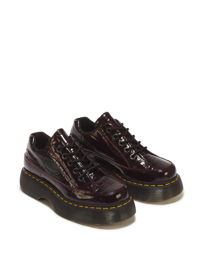 Buzz 5 Eye Croc Emboss Leather Shoes