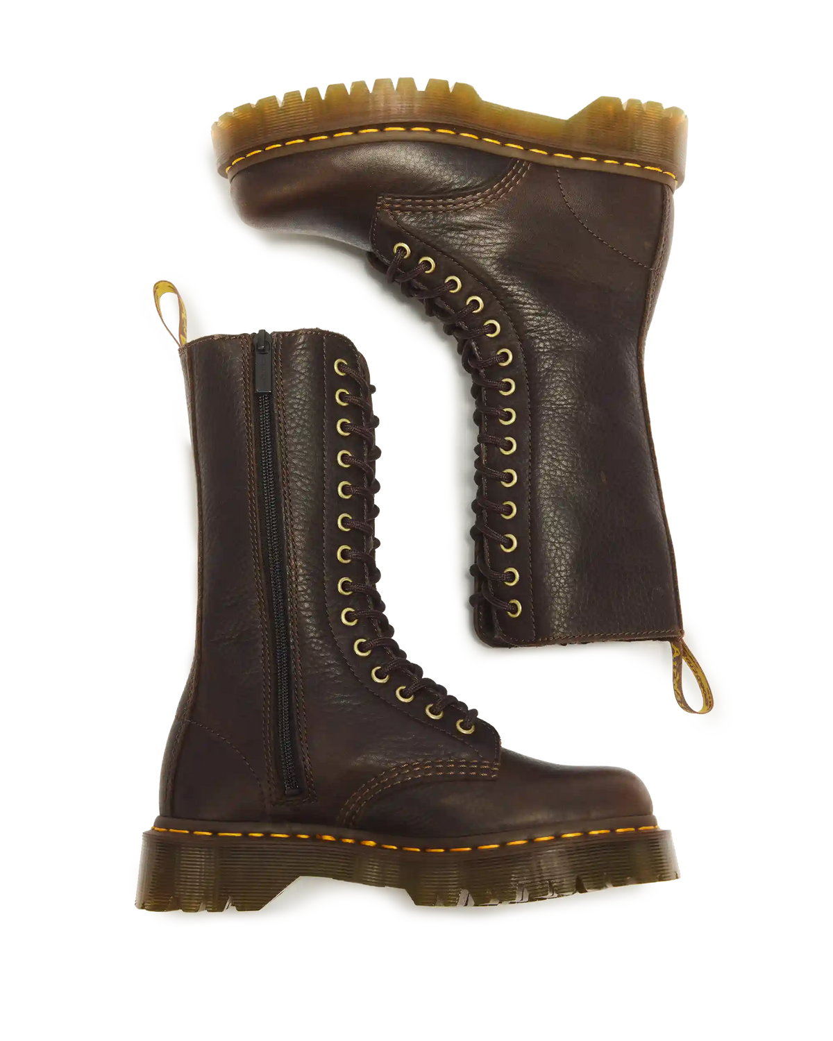 1B99 Bex 14 Eye Ambassador Leather Lace Up Boots