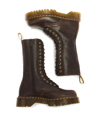 1B99 Bex 14 Eye Ambassador Leather Lace Up Boots