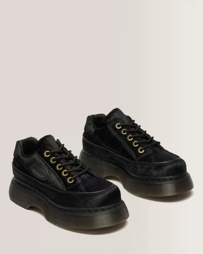 Buzz 5-Eye Hair On Leather Shoes