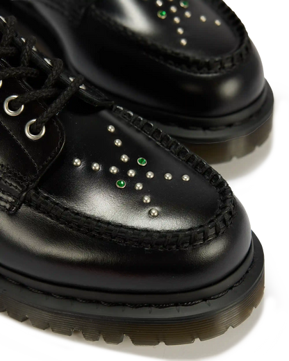 Lowell Stud Analine Leather Moc Toe Shoes