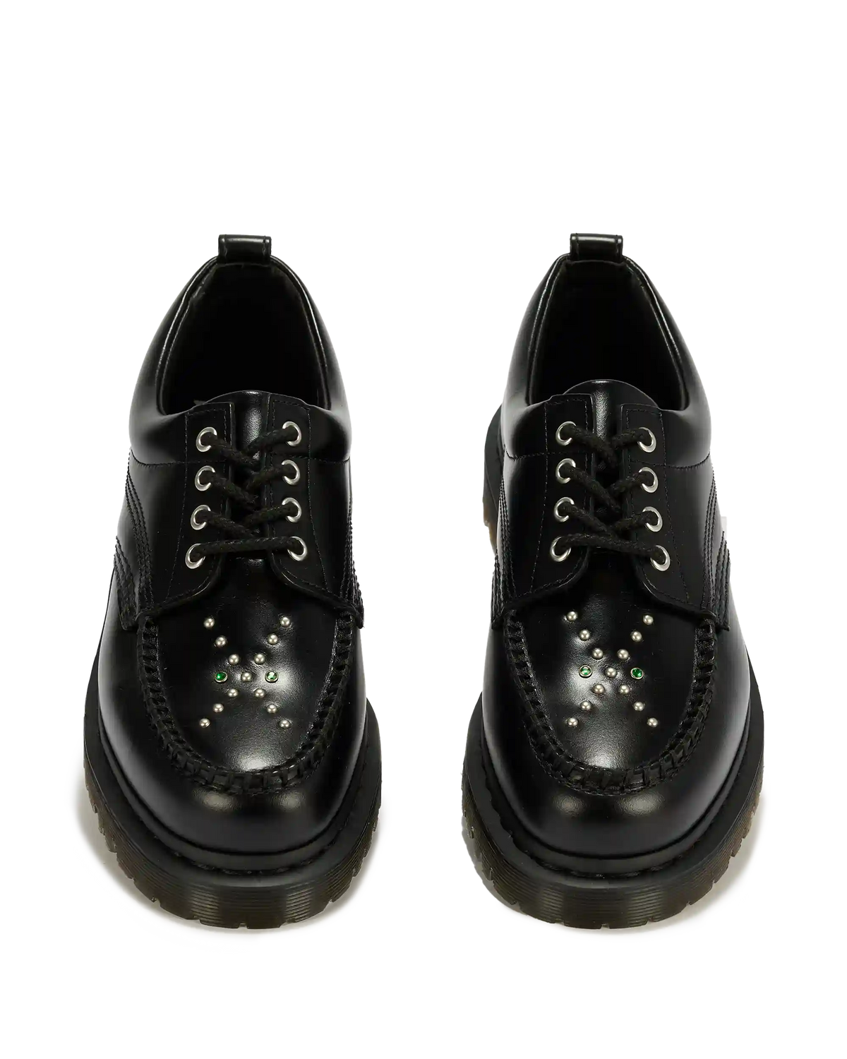 Lowell Stud Analine Leather Moc Toe Shoes