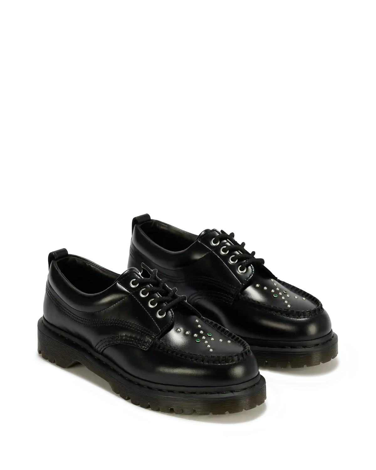 Lowell Stud Analine Leather Moc Toe Shoes