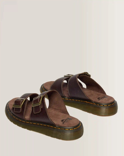 Josef Slide Grizzly Leather Sandals