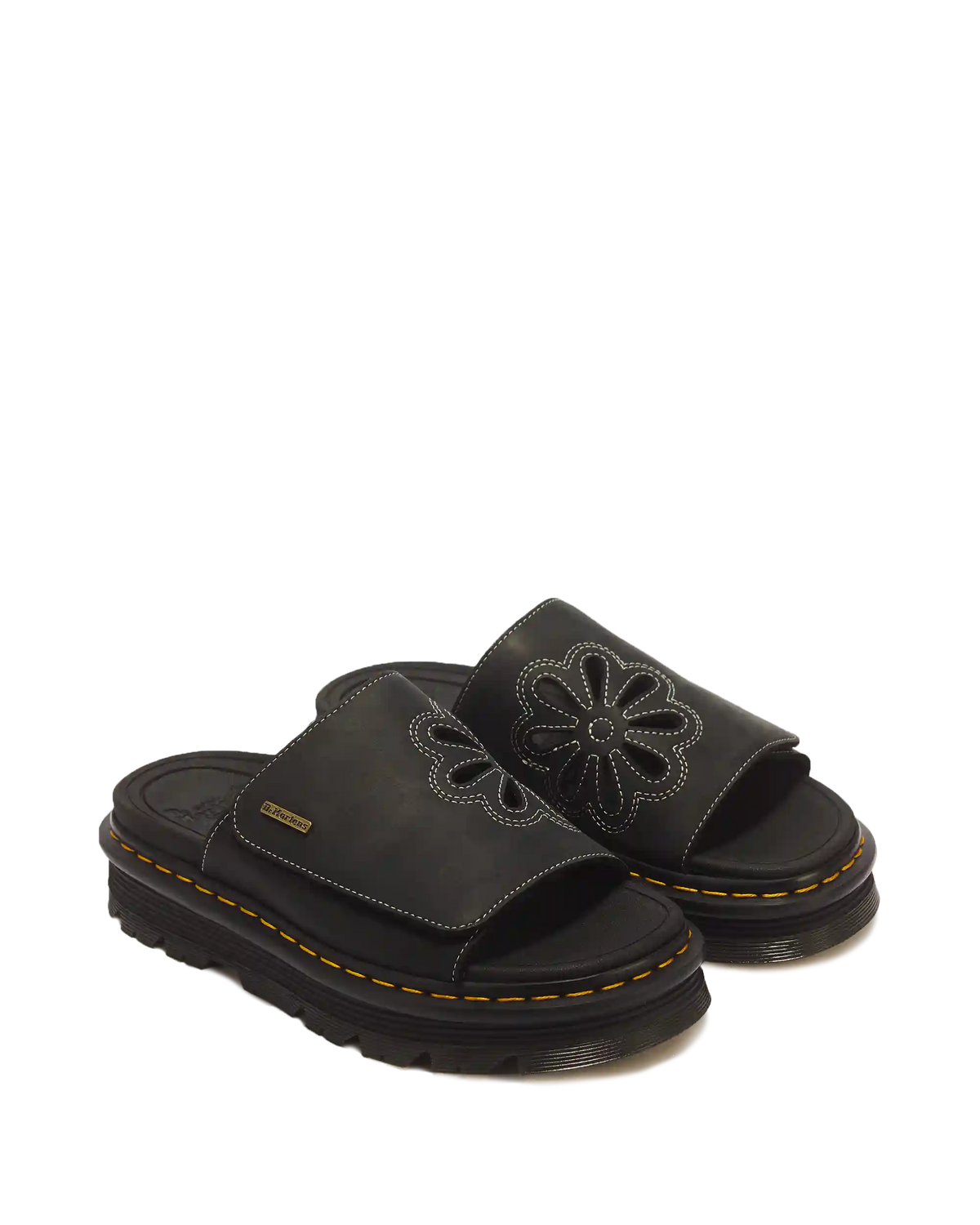 Zebzag Wyoming Leather Slides