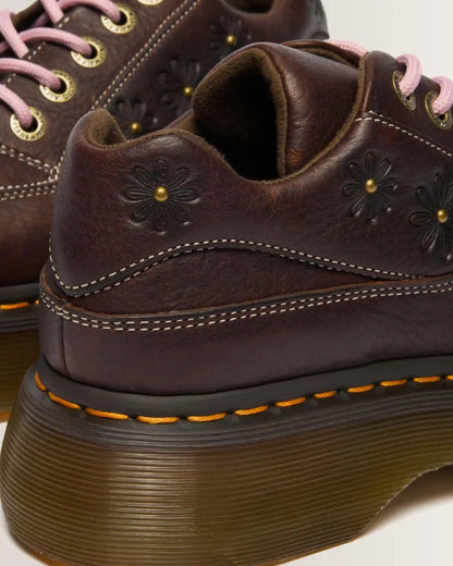 Buzz 5-Eye Flower Grizzly Leather Shoes