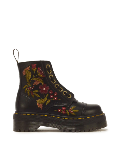 Sinclair Floral Wanama Leather Lace Up Boots