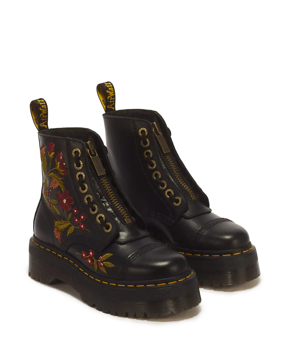Sinclair Floral Wanama Leather Lace Up Boots