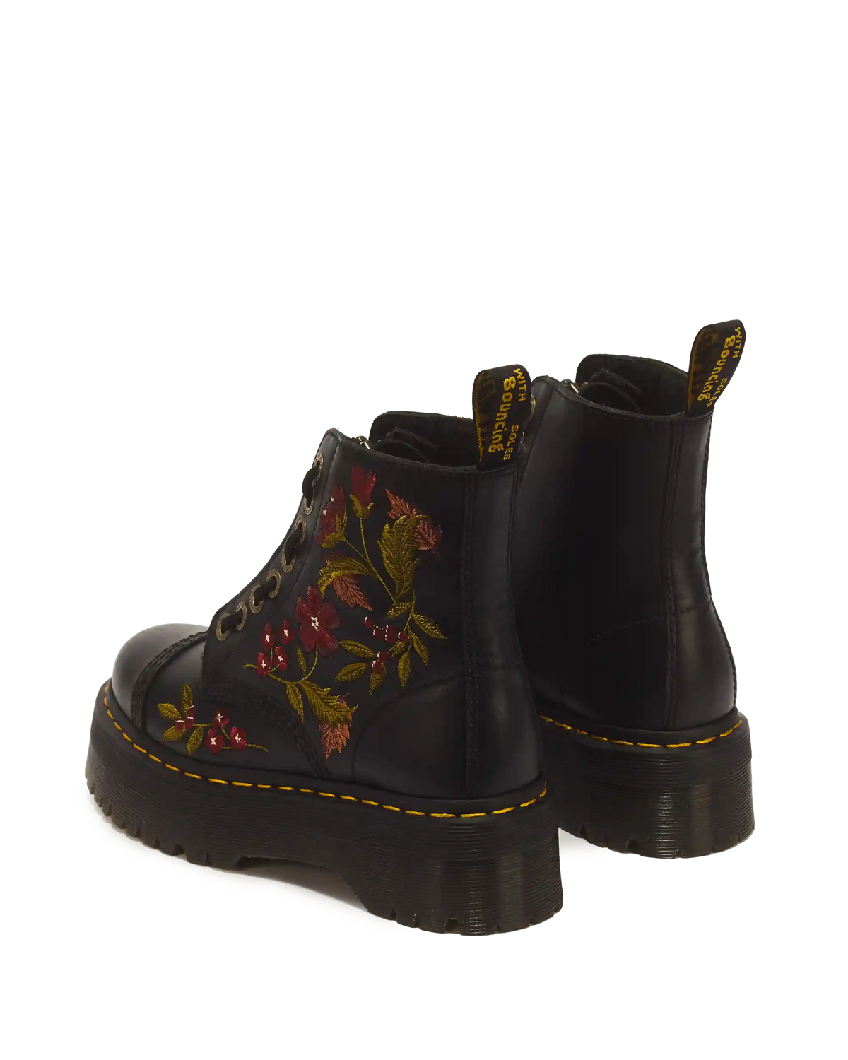 Sinclair Floral Wanama Leather Lace Up Boots