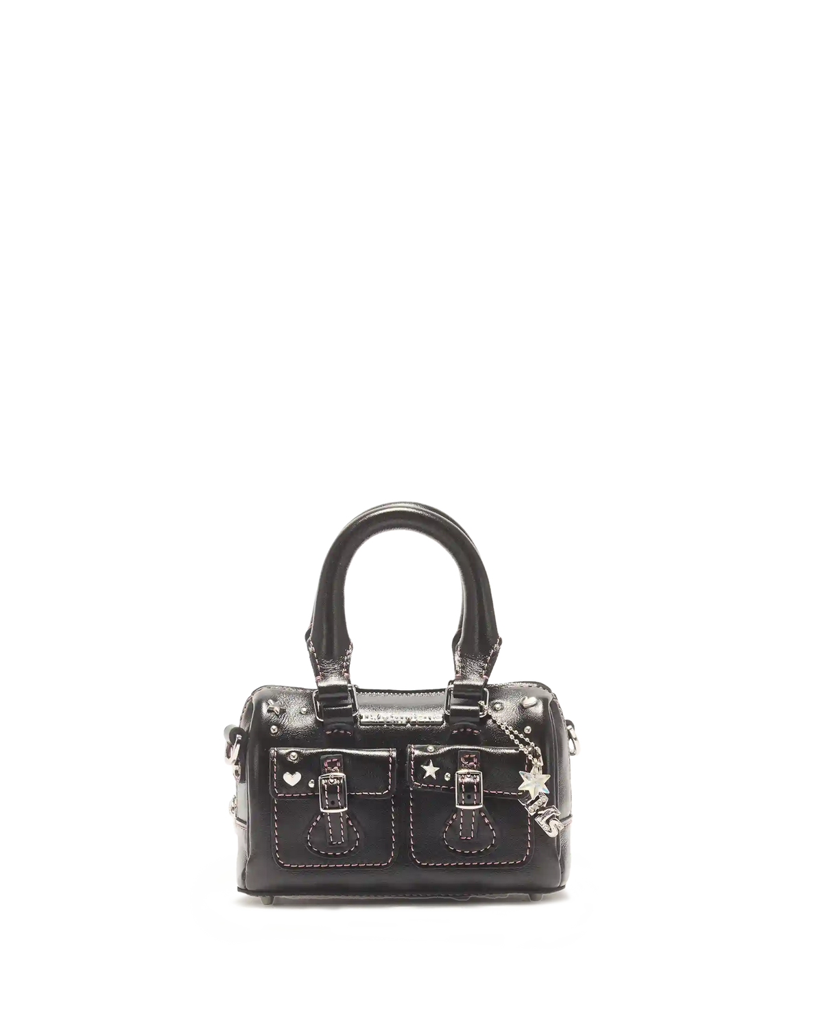 Mini Top Handle Milled Gloss Leather Bag