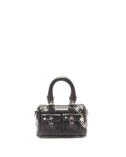 Mini Top Handle Milled Gloss Leather Bag