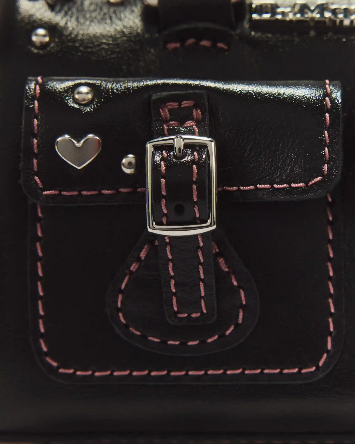 Mini Top Handle Milled Gloss Leather Bag